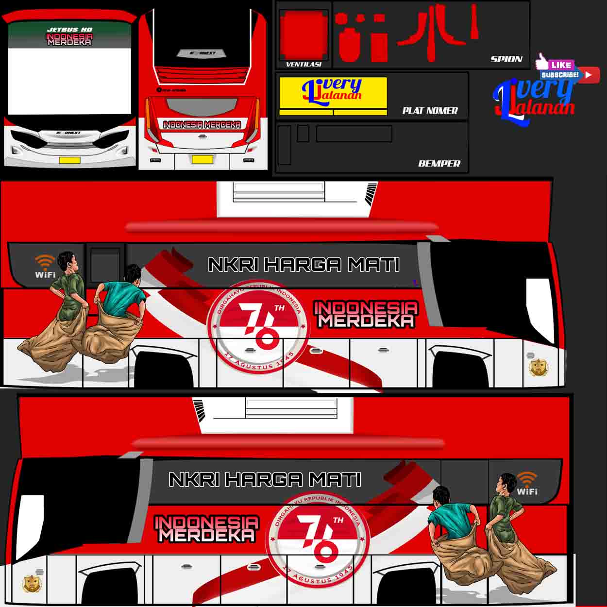 livery bussid indonesia merdeka