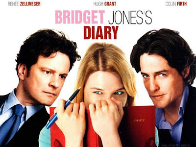 O Diário de Bridget Jones, com Colin Firth, Hugh Grant e Renée Zellweger
