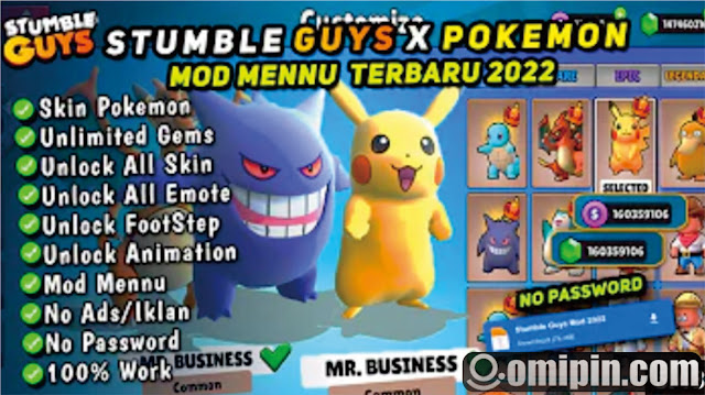 Jojoy.io Mod Menu Stumble Guys x Pokemon Apk