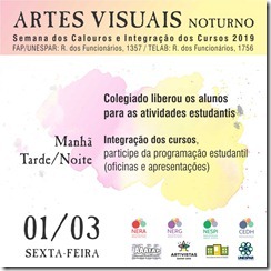 Sexta noite Artes Visuais