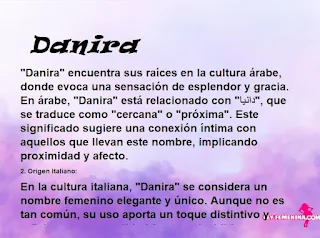 significado del nombre Danira