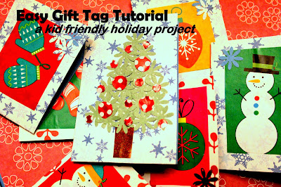 Reuse old Christmas wrapping paper and make gift tags