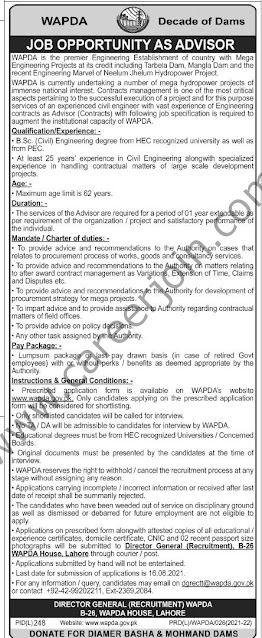 WAPDA Pakistan Jobs 2021