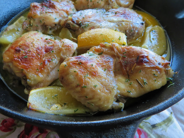 Cast Iron Lemon & Rosemary Chicken