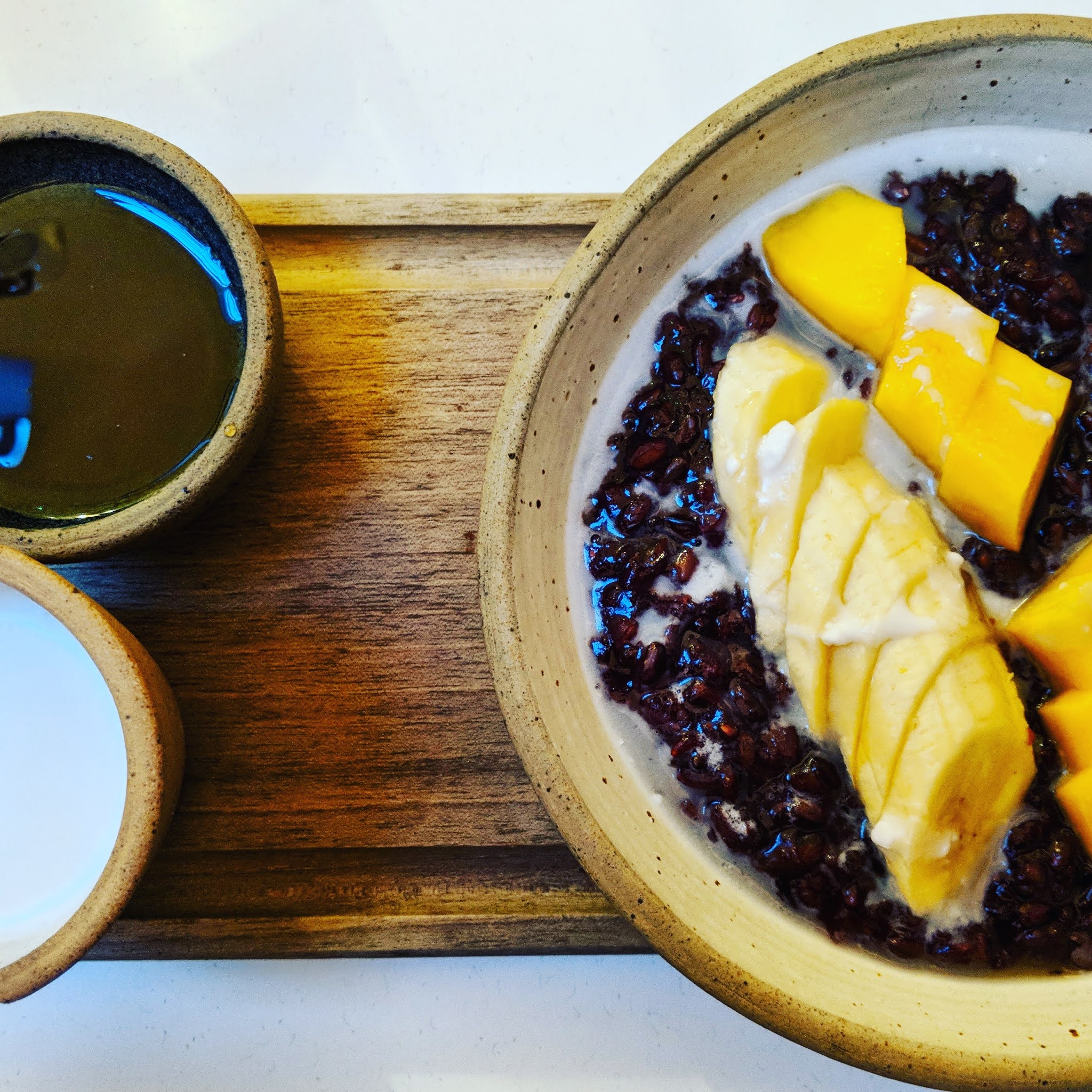 Black rice and coconut milk at Nopi, one of the best luxury london breakfast spots