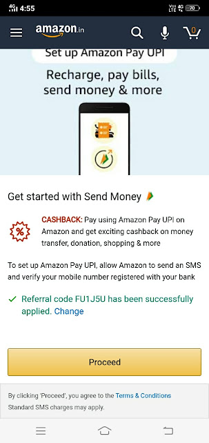 Amazon pay UPI refer code FU1J5U 