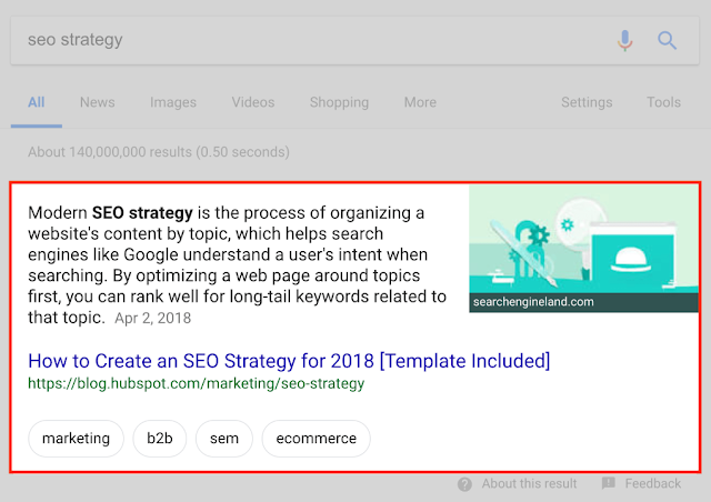 Seo 2019: Feature Snippet