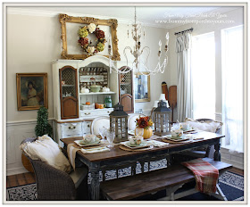 Planked Dining Table-French Country- Farmhouse-Fall Dining Room-From My Front Porch To Yours