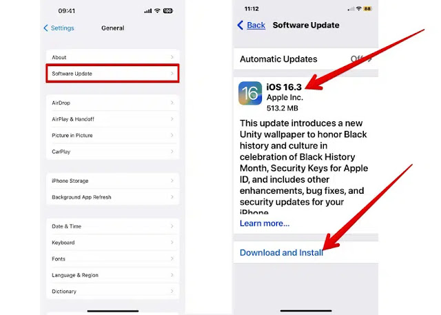 Update iOS on iPhone