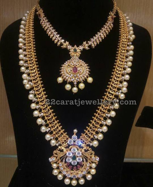 Pearls drops Antique set Uncut Choker