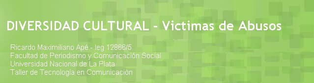 DIVERSIDAD CULTURAL - Victimas de Abusos