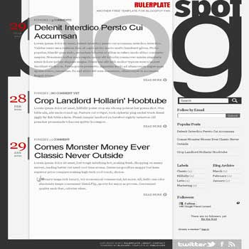 Rulerplate Blogger Template.