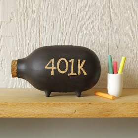 piggy bank, write on with chalk
