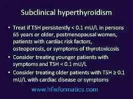 Subclinical Hyperthyroidism