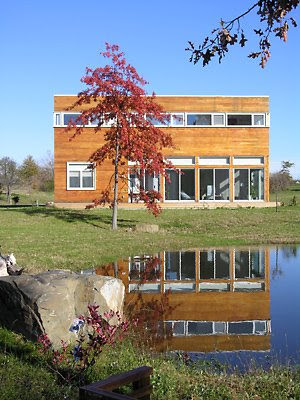 Casa de madera y concreto