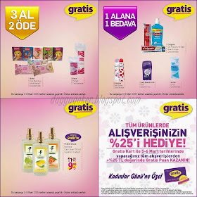 Gratis Kadınlar Günü İndirimi