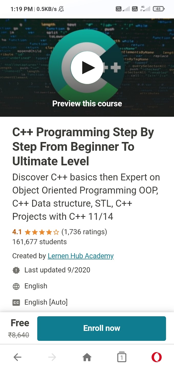 C++ Programming Step By Step From Beginner To Ultimate Level || Udemy paid Course for free