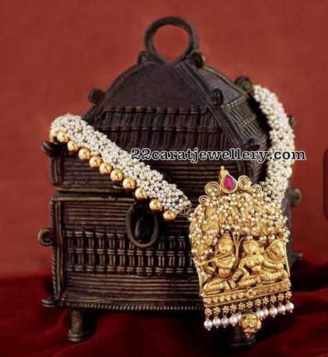 Lord Krishna Pearls Long Chain
