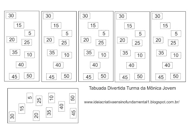 Tabuada Divertida Turma da Mônica Jovem 5