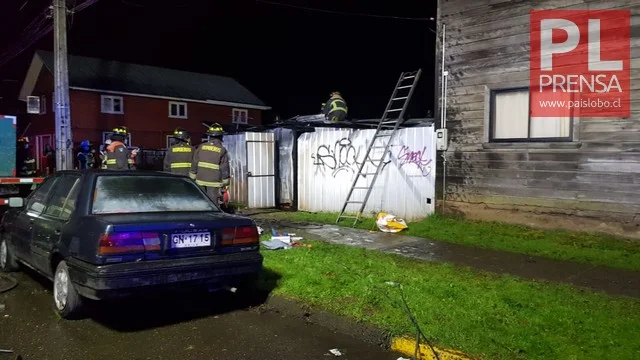 Osorno: Incendio afectó vivienda en el sector de Rahue Bajo