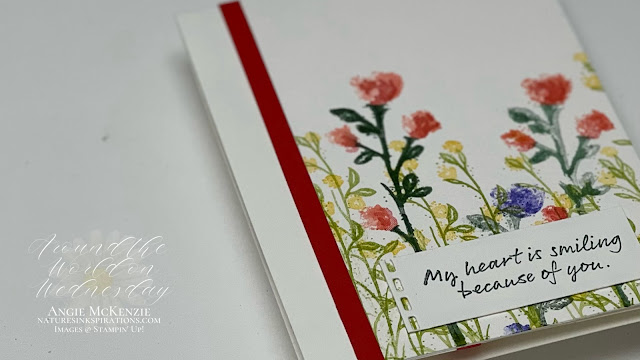 Wildflower Path Card inspired by an exclusive apron at Dillard's Department Store | Nature's INKspirations by Angie McKenzie