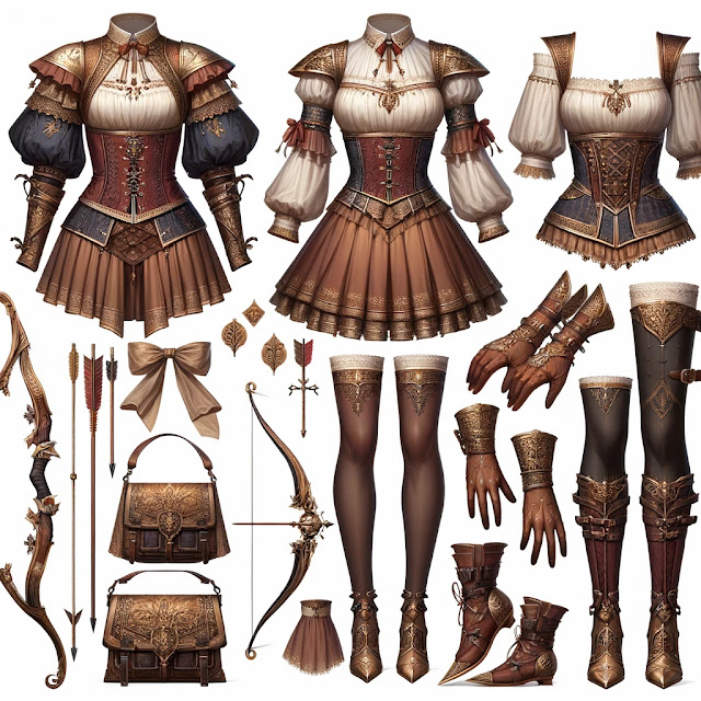 dForce Medieval Style Outfit for Genesis 9 - ideal for bringing medieval elegance to your digital creations