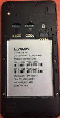 LAVA IRIS 41 FLASH FILE