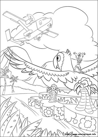 Desenhos para colorir filme Rio