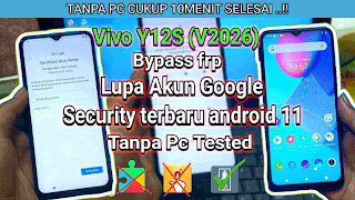 Vivo Y12S Lupa Akun Google Android 11 Tanpa pc
