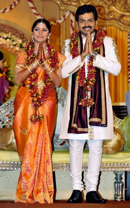 The wedding reception of Karthi Sivakumar and Ranjini will take place this