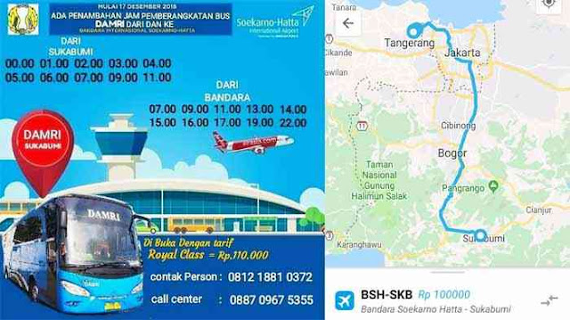 Jadwal Damri Bandara Sukabumi 2020