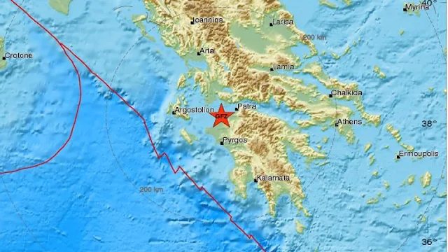 Σεισμός 4,2  Ρίχτερ νοτιοδυτικά της Πάτρας