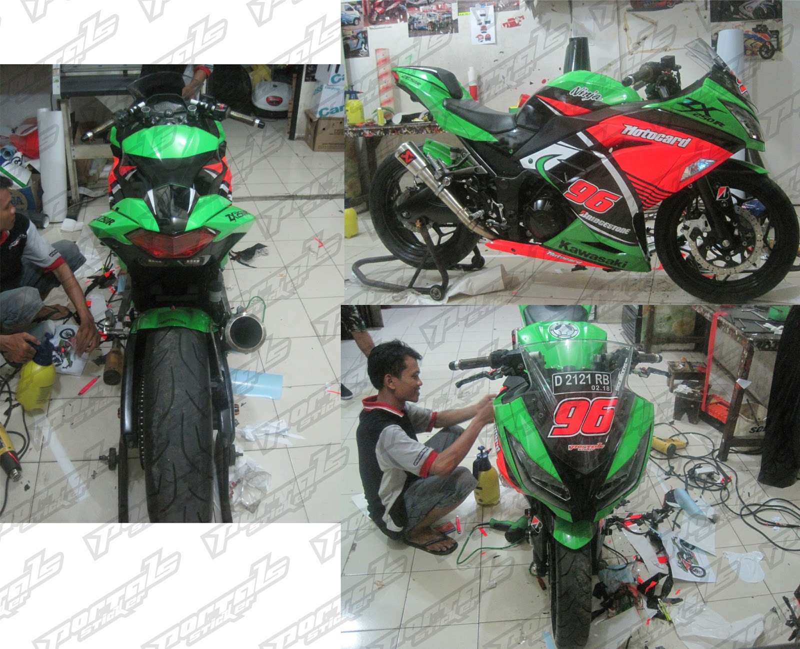 Gambar Cutting Sticker Motor Vespa Jakarta  Modif Sticker