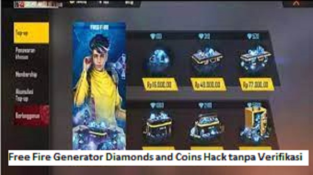 Free Fire Generator Diamonds and Coins Hack tanpa Verifikasi