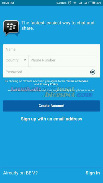 Cara Bikin Email BBM