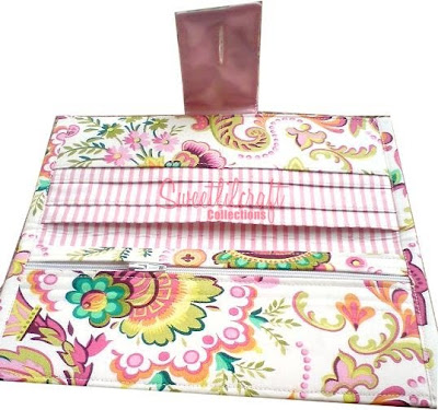 Zipper Tote Diapers Bag & Floral Wallet