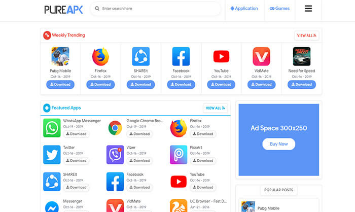 Pure APK - Blogger Template Free download For Android AppStore