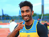 Yupun Abeykoon sets new national and South Asian record.