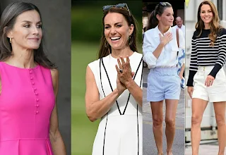 Summer fashion of Queen Letizia and Kate Middleton