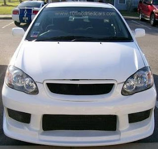 Modified Toyota Corolla Altis Flat Sport with White Bodykit