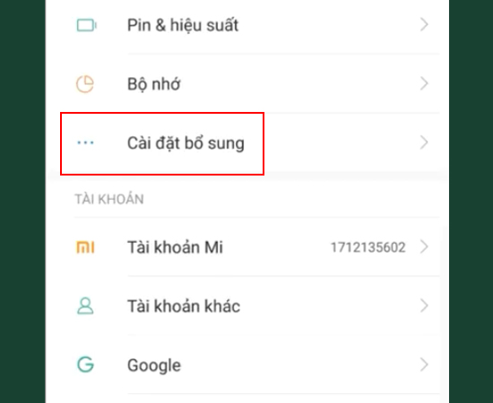 Bước 1: Vào Cài đặt