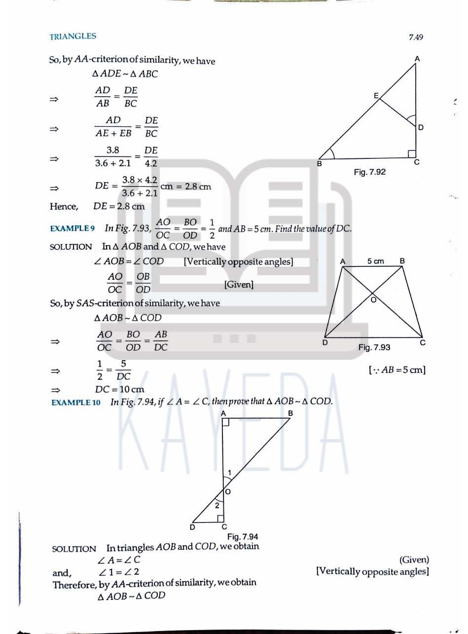 RD Sharma Class 10 | Chapter7: Triangles
