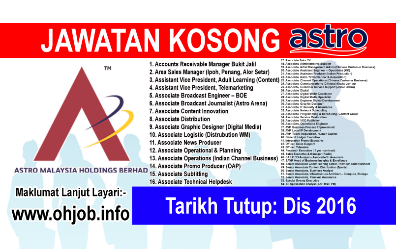 Kerja Kosong Astro Malaysia Holdings Berhad | JAWATAN ...