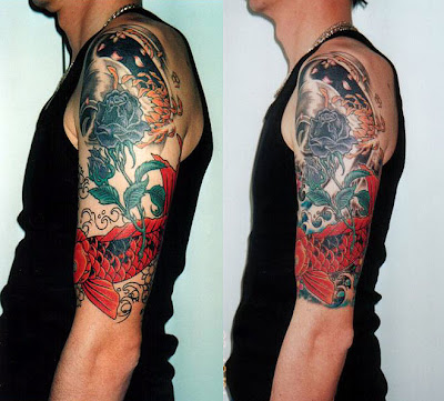 Trendy Koi Sleeve Tattoo 2012