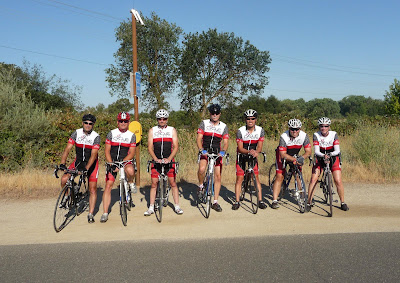 Cycle Folsom ride leaders with new cycling kit, bib, jersey