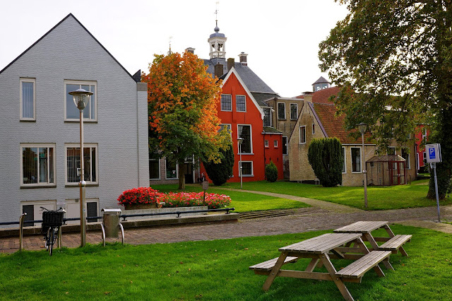 Picture of a courtyard in the center of Sneek, the Netherlands.