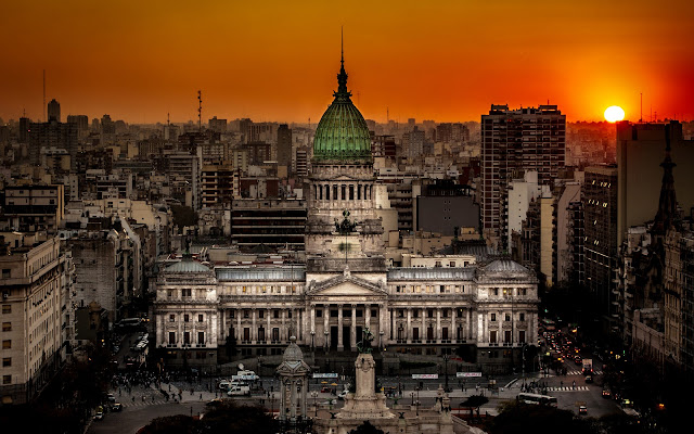 Buenos Aires Fantastic National Congress Palace Argentina HD Desktop Wallpaper