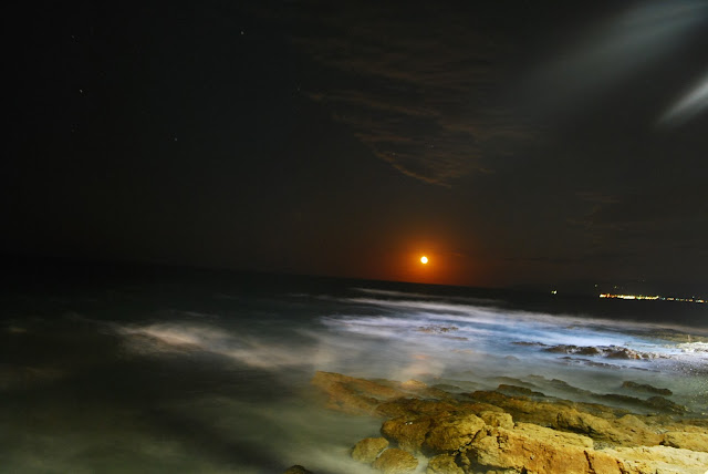 Ночное море, Херсонисос, Крит. Sea ​​at night Hersonissos, Crete