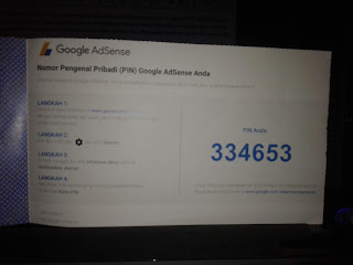 Contoh surat PIN Google Adsense