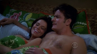 Charlie Sheen Shirtless on Two and a Half Men s7e09